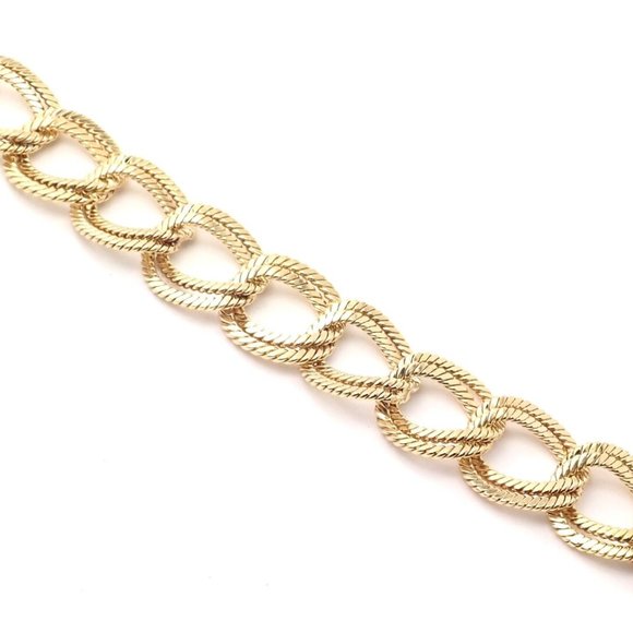 Rare! Authentic Verdura 18k Yellow Gold Rope Link Bracelet - Picture 3 of 10